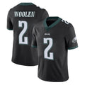 P.Eagles #2 Riq Woolen Player Black Limited Vapor Untouchable Home Game Gdoa Stitched Jerseys