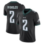 P.Eagles #2 Riq Woolen Player Black Limited Vapor Untouchable Home Game Gdoa Stitched Jerseys