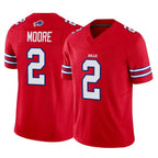 B.Bills #2 DJ Moore Player Red Vapor F.U.S.E. Jersey Limited Home Game Gdoa Stitched Jerseys
