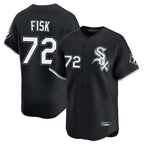 C.White Sox #72 Carlton Fisk Player Black Limited Home Gdoa Stitched Jerseys