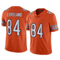 C.Bears #84 Colston Loveland Player Orange Alternate Vapor Limited Home Game Gdoa Stitched Jerseys