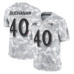 B.Ravens #40 Teddye Buchanan Player Arctic Camo Salute to Service Limited Gdoa Stitched Jerseys