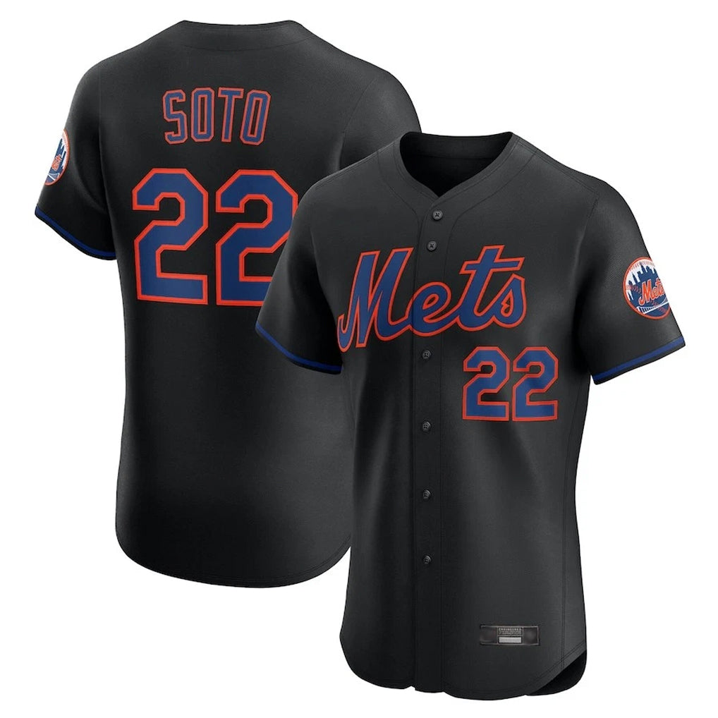 NY.Mets #22 Juan Soto Player Black Home Limited Elite Fdoa Stitched Jerseys