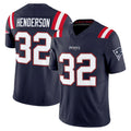 NE.Patriots #32 TreVeyon Henderson Player Navy Limited Vapor F.U.S.E. Home Game Gdoa Stitched Jerseys