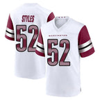 W.Commanders #52 Sonny Styles Player White Game Home Gdoa Stitched Jerseys