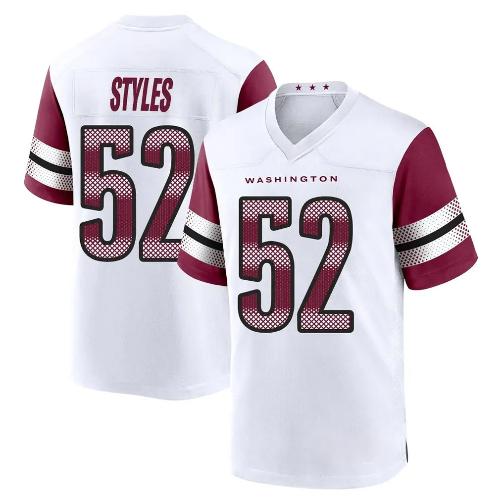 W.Commanders #52 Sonny Styles Player White Game Home Gdoa Stitched Jerseys