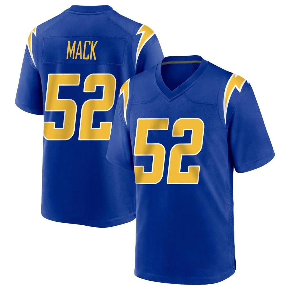LA.Chargers #52 Khalil Mack Player Royal Home Game Gdoa Stitched Jerseys