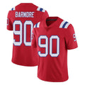 NE.Patriots #90 Christian Barmore Player Red Vapor Untouchable Home Game Gdoa Stitched Jerseys