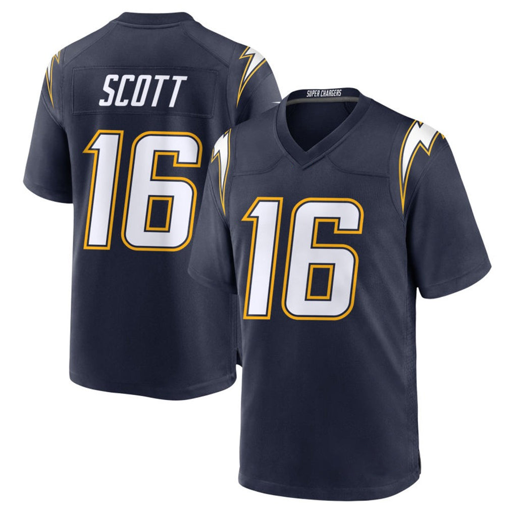 LA.Chargers #16 J.K. Scott Player Navy Alternate Home Game Gdoa Stitched Jerseys