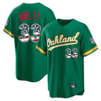 Athletics #33 Henry Bolte Player Kelly Green USA 250 Fourth of July Home Game Gdoa250Ys Stitched Jerseys