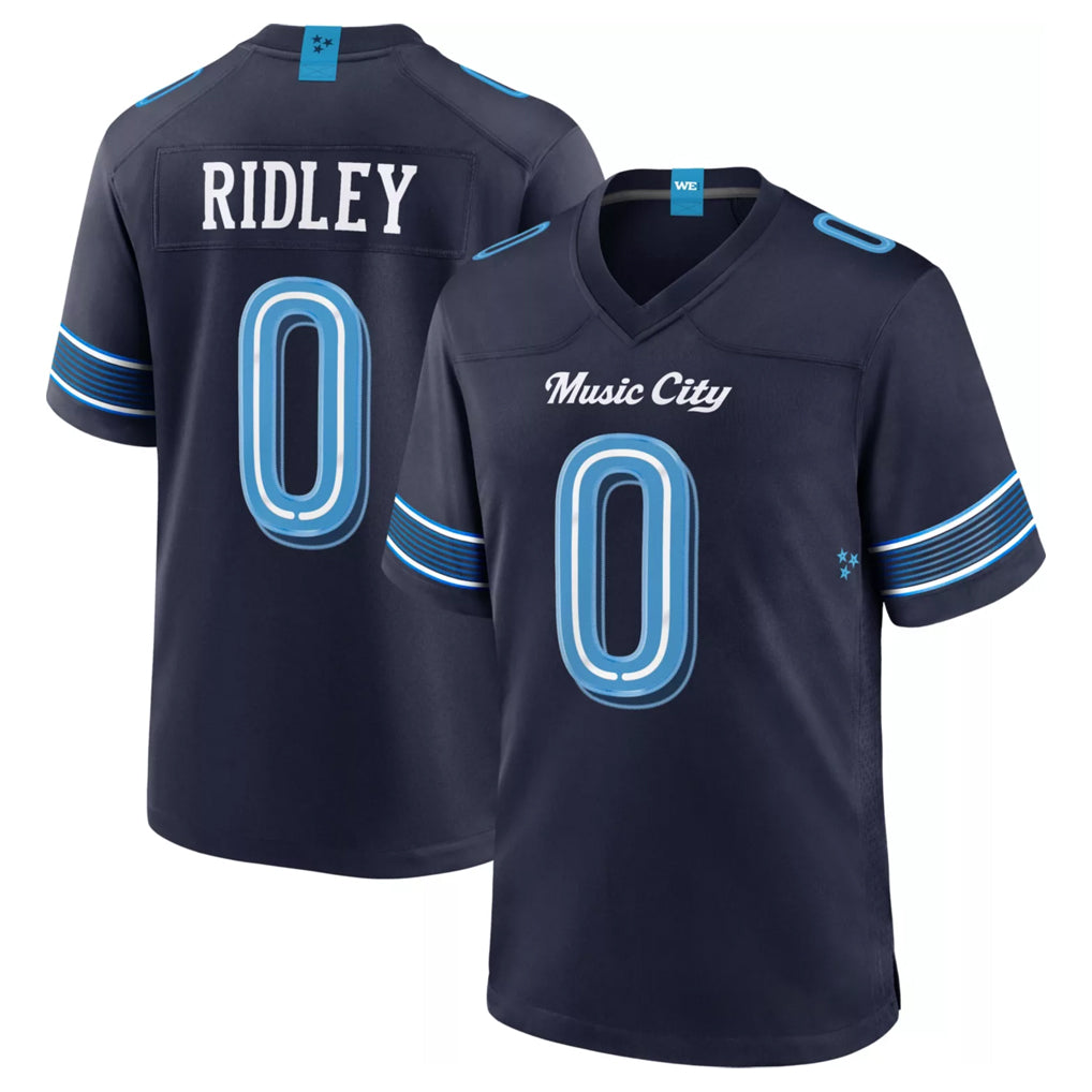 T.Titans #0 Calvin Ridley Player Navy 2026 Rivalries Collection Home Game Gdoa Stitched Jerseys
