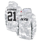 NY.Jets #21 Brandon Stephens Player Arctic Camo Salute to Service Pullover Hoodies Limited Game Gdoa Stitched Jerseys