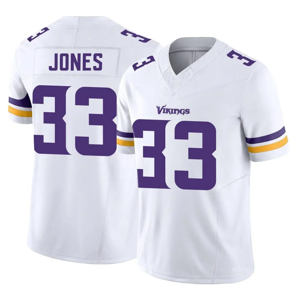 M.Vikings #33 Aaron Jones Sr. Player White Limited Vapor F.U.S.E. Home Game Gdoa Stitched Jerseys