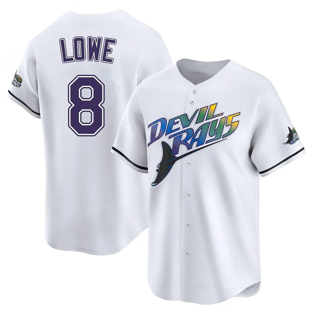T.Bay Rays #8 Brandon Lowe Player White City Connect Home Fdoa Stitched Jerseys