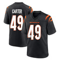 C.Bengals #49 Barrett Carter Player Black Home Game Gdoa Stitched Jerseys