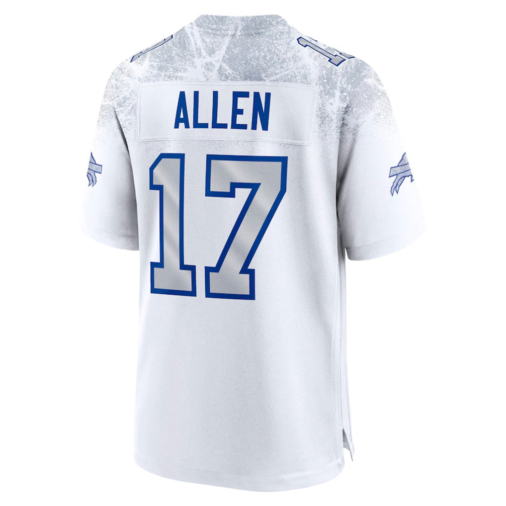 B.Bills #17 Josh Allen Player White Rivalries Collection Game Gdoa Stitched Jerseys