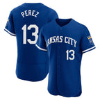 KC.Royals #13 Salvador Perez Player Royal City Connect Limited Elite Home Game Gdoa Stitched Jerseys