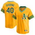 Athletics #40 Luis Severino Player Gold Cooperstown Collection T-shirt Game Gdoa Stitched Jerseys
