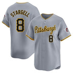 P.Pirates #8 Willie Stargell Player Gray Road Home Limited Fdoa Stitched Jerseys