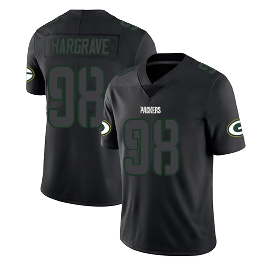GB.Packers #98 Javon Hargrave Player Black Impact Limited Home Game Gdoa Stitched Jerseys