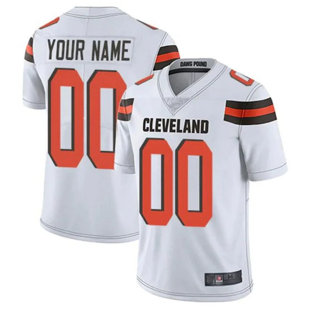 Custom C.Browns White Alternate Vapor Untouchable Limited Home Game Any Name & Numbers Gdoa Stitched Jerseys