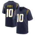 LA.Chargers #10 Justin Herbert Player Navy Home Game Gdoa Stitched Jerseys