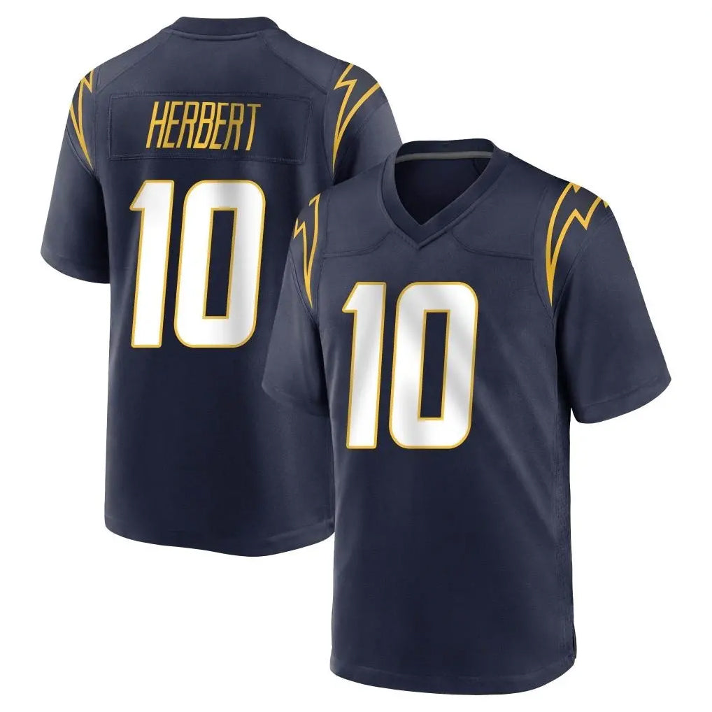 LA.Chargers #10 Justin Herbert Player Navy Home Game Gdoa Stitched Jerseys