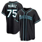 S.Mariners #75 Andres Munoz Player Black Fashion Home Limited Fdoa Stitched Jerseys