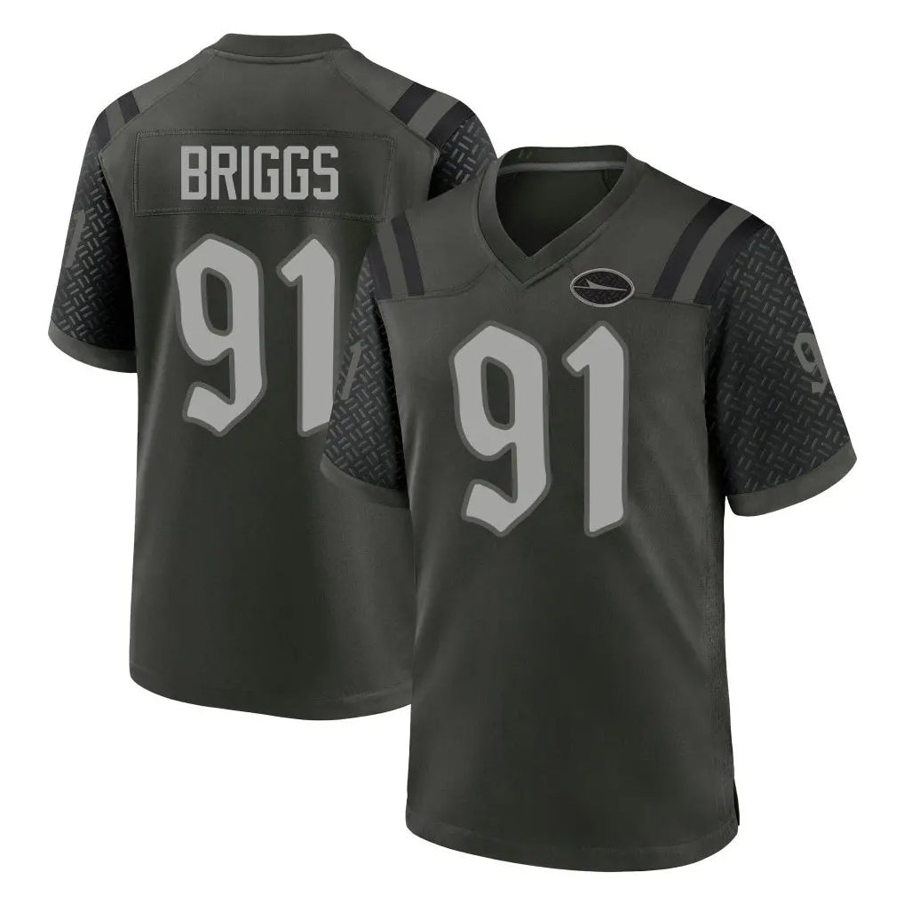 NY.Jets #91 Jowon Briggs Player Green 2025 Rivalries Collection Home Game Gdoa Stitched Jerseys