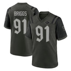 NY.Jets #91 Jowon Briggs Player Green 2025 Rivalries Collection Home Game Gdoa Stitched Jerseys