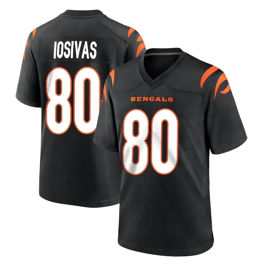 C.Bengals #80 Andrei Iosivas Player Black Home Game Gdoa Stitched Jerseys