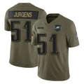 P.Eagles #51 Cam Jurgens Player Olive 2025 Salute To Service Limited Gdoa Stitched Jerseys