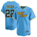 M.Brewers #22 Christian Yelich Player Light Blue City Connect Home Limited Fdoa Stitched Jerseys