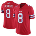 B.Bills #8 Terrel Bernard Player Red Vapor Untouchable Limited Gdoa Stitched Jerseys