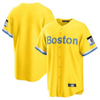 B.Red Sox ## Red Sox Blank Player Yellow Home Game Gdoa Stitched Jerseys