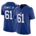 NY.Giants #61 John Michael Schmitz Jr. Player Royal Limited Vapor F.U.S.E. Home Game Gdoa Stitched Jerseys