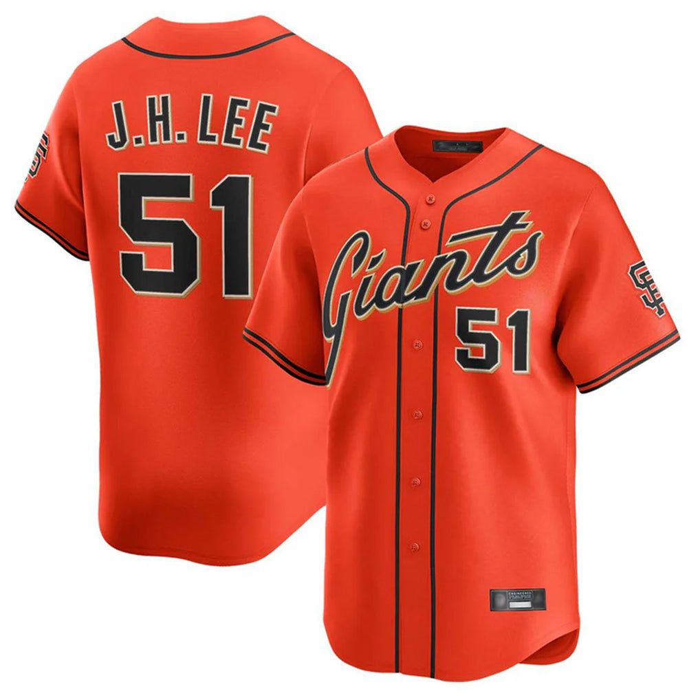 SF.Giants #51 Jung Hoo Lee Player Orange Home Limited Fdoa Stitched Jerseys