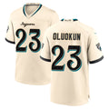 J.Jaguars #23 Foyesade Oluokun Player Natural 2026 Rivalries Collection Game Gdoa Stitched Jerseys