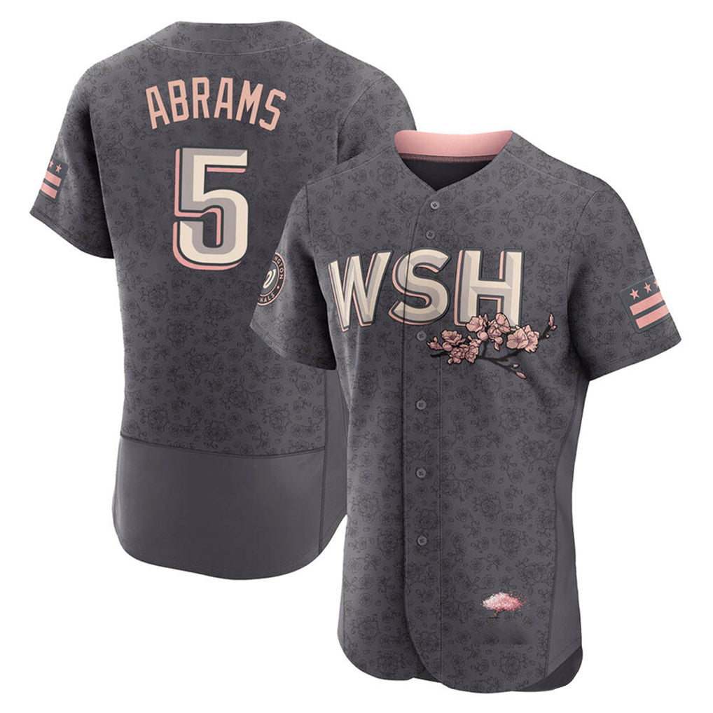 W.Nationals #5 CJ Abrams Player Gray City Connect Fdoa Stitched Jerseys