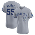 KC.Royals #55 Cole Ragans Player Gray Limited Elite Home Gdoa Stitched Jerseys