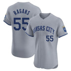 KC.Royals #55 Cole Ragans Player Gray Limited Elite Home Gdoa Stitched Jerseys