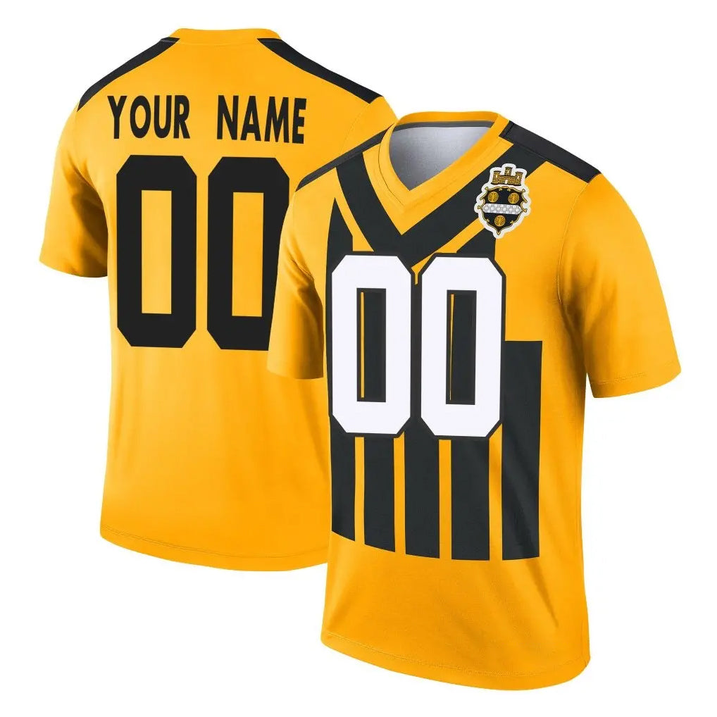 Custom P.Steelers Gold Legend Limited 1933 Throwback Performance Home Game Any Name & Numbers Gdoa Stitched Jerseys