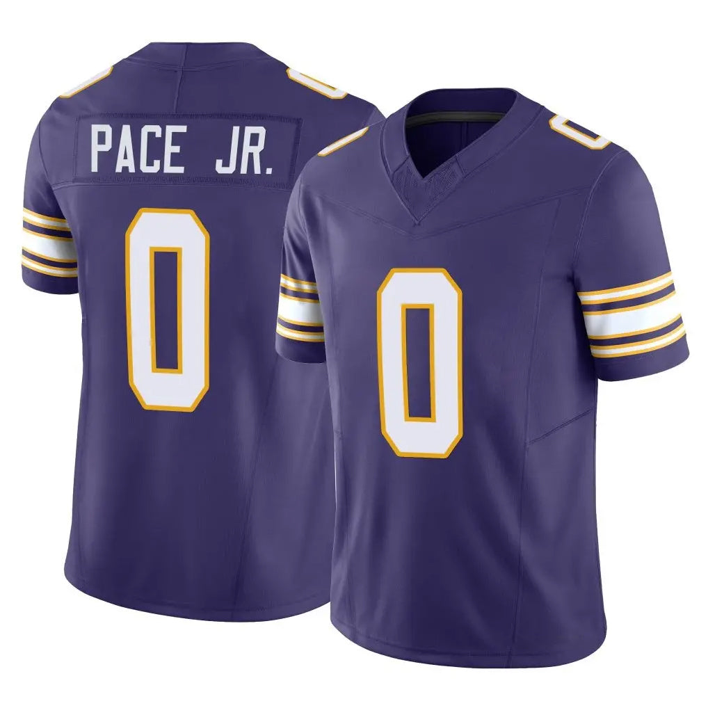 M.Vikings #0 Ivan Pace Jr. Player Purple Limited Classic Vapor F.U.S.E. Home Game Gdoa Stitched Jerseys