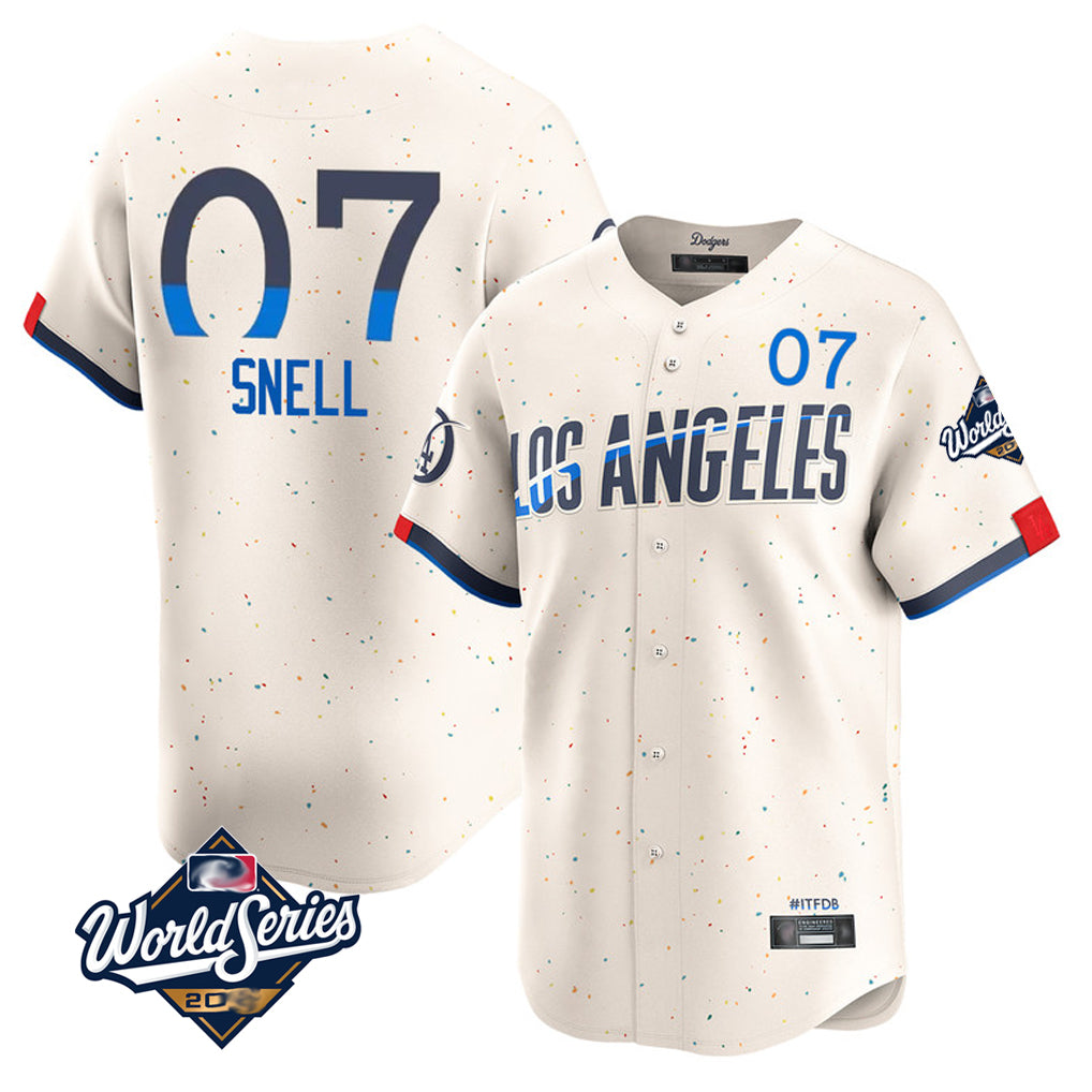 LA.Dodgers #7 Blake Snell Player Cream City Connect Limited World Series Home Fdoa Stitched Jerseys