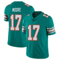 M.Dolphins #17 Trey Moore Player Aqua Limited Alternate Vapor Untouchable Home Game Gdoa Stitched Jerseys