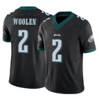 P.Eagles #2 Riq Woolen Player Black Limited Vapor F.U.S.E. Home Game Gdoa Stitched Jerseys