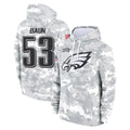 P.Eagles #53 Zack Baun Player Arctic Camo Salute to Service Pullover Hoodies Limited Game Gdoa Stitched Jerseys