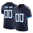 Custom T.Titans Navy Limited Vapor F.U.S.E. Home Game Any Name & Numbers Gdoa Stitched Jerseys