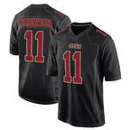 SF.49ers #11 Demarcus Robinson Player Black Fashion Home Game Gdoa Stitched Jerseys
