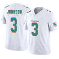 M.Dolphins #3 Chris Johnson Player White Limited Vapor F.U.S.E. Home Game Gdoa Stitched Jerseys
